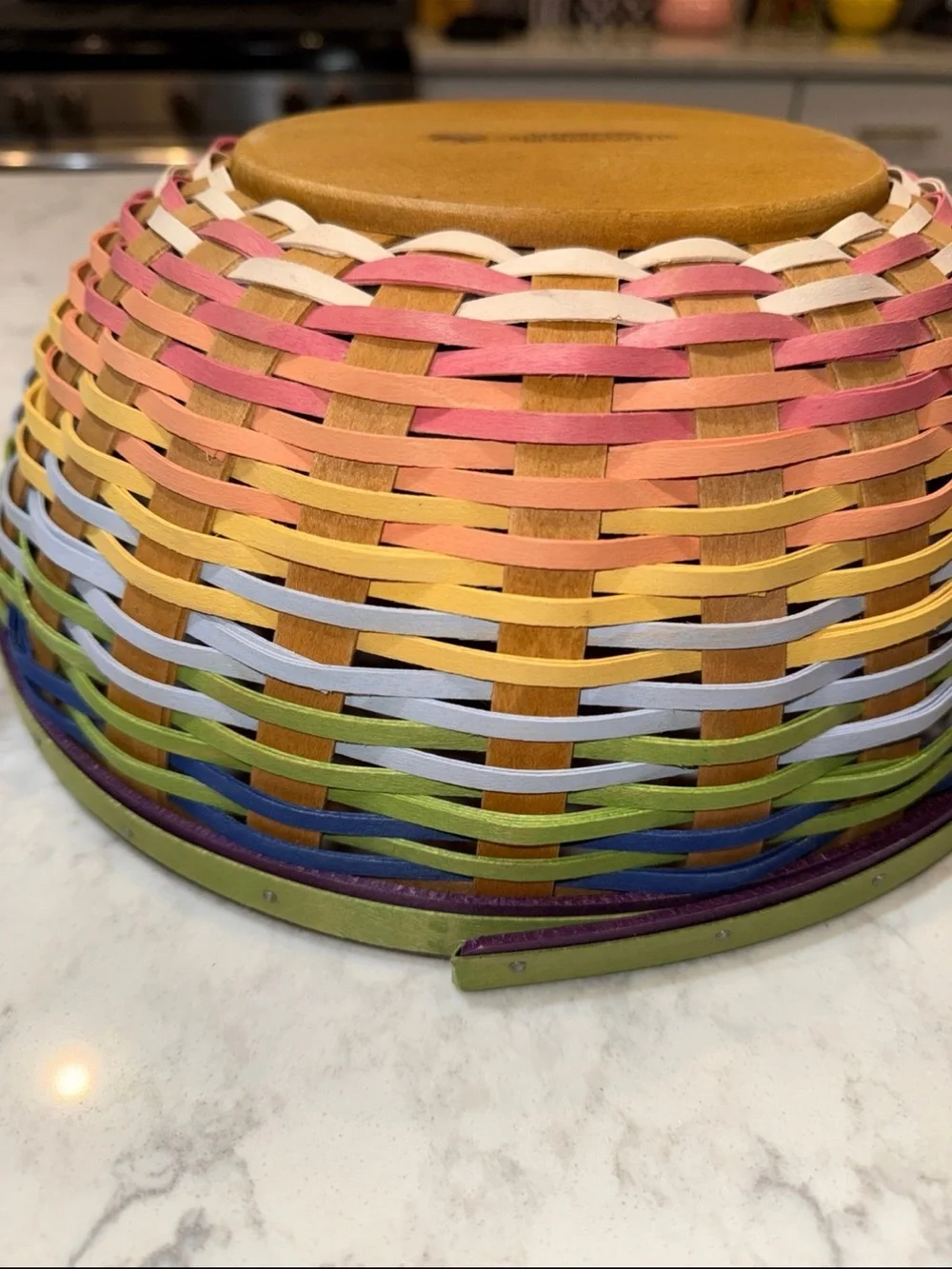 Longaberger Large Summertime Stripe Basket